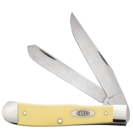 Case Cutlery Knife, Yellow Ss Synthetic Trapper 80161